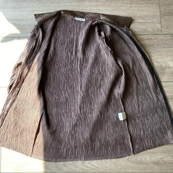 Jolie Mine  Paris Pleat Pisse’ Crinkle Satin Jacket - Picture 12 of 16